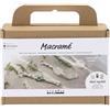 Creativ Mini Craft Kit Macramé, dusty rose, matt transparent, light natural, dusty green, 1 pack