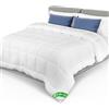 VOUNOT® Piumone Letto Matrimoniale 220x240 cm, Piumino Caldo 300 GSM per 4 Stagioni, Trapunta Autunnale e Invernale, 100% Microfibra, Bianco