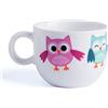 Excelsa Animals Tazza caffè Gufo, 70 ml, Porcellana, Bianco