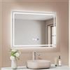 EMKE Specchio da bagno con illuminazione 70 x 50 cm, specchio LED con sensore di movimento, anti-appannamento, 3 colori di luce dimmerabili, spegnimento automatico dopo 1 ora, IP44, specchio bagno
