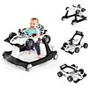 FANTASK Girello con luce e ruote, carrello pieghevole con altezza e velocità regolabili, 4 in 1 Baby Walker a forma di auto con scatola musicale fino a 15 kg, per bambini dai 6 mesi in su