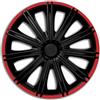 AUTO-STYLE AutoStyle Set di 4 Copricerchi Nero R 14 pollici Nero/Rosso