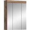 xonox.home Bad Wave X06E4725 - Armadietto a specchio da parete, in rovere Nox, ca. 60 x 79 x 18 cm