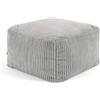 icon Amara Pouf Poggiapiedi, Grigio, Velluto a Coste, Poltrona Sacco con Riempimento Incluso, Pouf Sacco, Camera da Letto, Soggiorno, Mobili Soggiorno