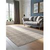 ELLE Decoration Tappeto di design Tourmaline moderno per soggiorno, a pelo corto, motivo geometrico, morbido, glamour, effetto lucido, per soggiorno, camera da letto, corridoio, bianco, crema, 120 x