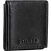 STILORD 'Cody' Mini Portamonete Pelle con Ccomparto per Banconote Uomo Pelle Vintage Slim Wallet Mini Scatola Portafoglio Piccolo in Vera Pelle, Colore:nero
