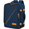 American Tourister Take2Cabin - Bagaglio da cabina EasyJet 36 x 20 x 45 cm, 38 L, 0,70 kg, Bagaglio a mano, Zaino per aereo M Underseater, Blu/Arancione (Dark Navy/Radiant Orange)