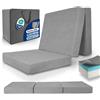 Beautissu Premium L Materasso pieghevole 75x195 cm Letto per gli ospiti incl. Borsa - spessore extra 14 cm Materasso schiuma viscoelastica - elevato comfort lavabile Materasso - Grigio