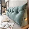 DMJLI-T Cuscino Schienale Letto E Divano Cuscino Cuneo Per Letto Premium Imbottito Cuscino Per Testiera Imbottita Cuscino Per Lettino Da Giorno Schienale Lettura Ad Angolo Triangolare-light green,60×50×20cm