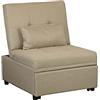 Totò Piccinni Poltrona Pouf Prestodormo pronto letto con Cuscino (Beige, Senza Braccioli)