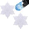 lasuroa 2pz Stomp Pad Snowboard a Forma di Fiocco di Neve, 3D Snowboard Antiscivolo Placche Snowboard Accessori per Fornire Una Presa Extra