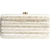 NUSTTAL Pochette da donna in acrilico marmorizzato borsa a tracolla da sera per matrimoni, cocktail party e balli, 0-avorio, Small