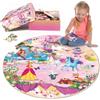 SYNARRY Puzzle da Pavimento Unicorno Princess in Legno Bambini 3 4 5 6 7 8 Anni, 70 Pezzi Puzzle Unicorno, Giocattoli Educativi Prescolari Regali