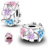 LNQOBU Clip/Stopper Charms per Bracciale Argento 925 Pave Cubic Zirconia Bead Stella Luna Farfalla Blu Gioielli Regalo per Donna