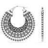 LeCalla Orecchini a cerchio in argento Sterling 925 per gioielli da regalo, ipoallergenici, medi e grandi, orecchini a cerchio italiani da donna, Medium Large, Argento sterling, Non pietra preziosa