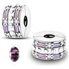 LNQOBU Clip/Stopper Charms per Bracciale Argento 925 Pave Cubic Zirconia Bead Stella Luna Farfalla Blu Gioielli Regalo per Donna
