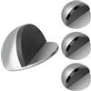 ECOSEAO Fermaporta da Pavimento Adesivo, 4 pezzi Fermaporta da Pavimento in Acciaio Inox, Ferma Porta da Pavimento con Paraurti in Gomma, Fermaporte per Tutti i Pavimenti Duri(Argento)