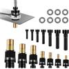 Jellybibo 7 Pezzi Inserto Filettato Rivettatrice Manuale di Teste Set, M3, M4, M5, M6, M8, M10, M12 Rivettatrice per Inserti Filettati Accessori, Rivettatrice per Inserti Filettat