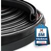 XEEINC 8m Guarnizione Porta Finestra, 10mm(L) X 6mm(P) Gomma Paraspifferi Guarnizione Adesiva per Finestre Porta Blindata, Isolamento Acustico, Anti-Collisione - Nero