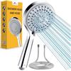 Magichome Soffione Doccia Alta Pressione con Tubo 1.5m per Bassa Pressione | Soffione Doccia a Mano Grande e Potente, 5 Modalità di Getto, Risparmio Acqua, per Bassa Pressione, Ideale per Casa