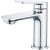 BELZ Rubinetto Bagno Lavabo, Miscelatore Monocomando per Lavabo Quadrato, Rubinetteria Miscelatore da Bagno con Tubo Flessibile,Acqua calda e Fredda,Design Moderno,Facile da Installare, Ottone Cromato