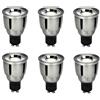 Ossun 6 lampadine LED GU10 a collo lungo, 76 mm, 9 W, GU10, bianco freddo 6000 K, equivalenti a lampadine alogene da 80 W, 720 lm, angolo di 120°