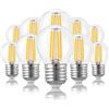 Hellum 10x lampadine LED mini globo E27 4,5W sostituisce 40W vetro chiaro | Lampadina mini globo 470 lm, 2700 K, lampade E27, filamento LED, sostituisce 40W Incandescenza, Lampada LED G45 209112