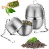 Bssowe Filtro Tè con Coperchio, 2 Pezzi Filtro Tè Doppio Manico, Colino Tè Acciaio Inossidabile con Coperchio, Filtro Tè Acciaio Inox Doppio Manico, per Teiere, Tazze per Tè e Caffè in Foglie Sfuse (A) (C)