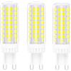 Jiotouhu lampadina G9 LED, 10W equivalente a 100W alogena, Bianco freddo 6000K, Contiene 95 perle, Angolo luminoso super luminoso di 360 °, 220V, Non dimmerabile, Confezione da 3
