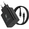 BOLUX-JS 25W Caricabatterie rapido per Samsung Galaxy S24/S23 /Ultra S23+/S23 /S22 /S21/S21 ultra 5g / S20 Ultra/ S20 / S10 /S9 / S8/ A71 / A52 /A51/ A32/ A31 Con 2M Cavo USB Tipo C (Nero)