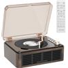 Gueray Lettore CD Bluetooth con Altoparlanti e radio FM Lettore CD vintage Supporto riproduzione USB e AUX per libri audio