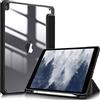 FINTIE Custodia per iPad Air 3a Generazione 10.5 2019 / iPad Pro 10.5 2017 - [Built-in Pencil Holder] Antiurto Sottile Case Posteriore Trasparente Cover con Auto Sveglia/Sonno, Nero