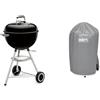 Weber 1241304 Original Kettle Barbecue a Carbonella, 47 cm, Nero & 7175 Grill Abdeckhaube 47cm Custodia Standard per BBQ 47 Cm Accessori e Attrezzi per Il Barbecue, Grigio