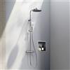 Fortis Wellness flat 250 XL sistema doccia con termostatico, doccetta 3 getti Push e soffione doccia in metallo, 1069913PC, Wellness cromo/bianco [Rubinetteria Bagno > Colonne Doccia]