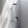Fortis Wellness flat 300 XXL sistema doccia con termostatico, doccetta 3 getti Push e soffione doccia in metallo, 1069914PC, Wellness cromo/bianco [Rubinetteria Bagno > Colonne Doccia]