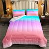 Loussiesd Set di biancheria da letto con Trapunta trapuntato a stella e luna, per bambini e ragazze, colore: rosa, viola, verde acqua