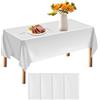 qimeyu Tovaglia Usa e Getta,Tovaglia Bianca,4 Pezzi Tovaglias Bianca Allestimento,137 x 274 cm Tovaglias Biancas Usa e Getta Festa,Tovaglie Ristorante per Feste Matrimoni Buffet Campeggio Ristorante