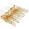 RHQFDM 24 Pezzi Rami Secchi Decorativi 38cm - Artificiali di Eucalipto Con Foglie Finte per Decorazioni Oro - Vaso per Matrimoni, Giardini, Uffici