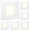 ledscom.de 6 LED, luce per scale/faretto da incasso a parete FEX per interni ed esterni, quadrata, 85 x 85 mm, bianco caldo