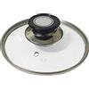 EUROXANTY Coperchio in vetro per pentole con bordo in acciaio inox, manico e foro per il vapore, risparmio energetico, 30 cm
