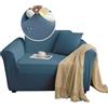 Oblu life Copridivano 3 Posti con Braccioli, elasticizzato impermeabile Copri Divano，Antimacchia Copridivano Fodera Protettiva-Blu-1 posto