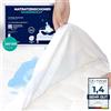 ZenPur Coprimaterasso, prodotto nell'UE, certificato Oeko-TEX Standard 100, in cotone, impermeabile e durevole, protezione e comfort in uno (200 x 200 cm, Bianco)