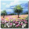 Hudemas Kit Mezzo Punto Completo di Tela e Filati Paesaggi Vari Mis 30x30cm (731)