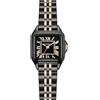 Szaikyri Quadrato Classico Orologio Donna con Numeri Romani Cronografo da Donna Casual (Rosegold and Black)