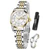 Taxau Orologi per le donne numeri arabi piccolo quadrante facile lettura orologi da donna stile semplice data orologi impermeabili in acciaio inossidabile per le donne Reloj para Mujer