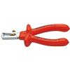 KNIPEX 11 17 160 Pinza spelacavi cromata isolati ad immersione, collaudati VDE 160 mm