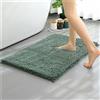Mateju Tappetino da Bagno Lavabile, Tappetini Bagno in Microfibra Ciniglia, Tappeto Bagno Assorbente Antiscivolo, Tappetino Bagno Assorbente per Bambini Adulti Animali Domestici (50*80CM,Verde salvia)