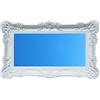 LIGUORO SHOP Specchio Specchiera Con Cornice Rettangolare In Stile Barocco Finto Vintage Shabby Chic cm 96x56 (Bianco)