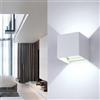 maolo Applique Lampada Da Parete Esterno LED Cubo 20W Doppia Luce Bidirezionale 2000Lumen Giardino Cortile Garage (Bianco luce calda)