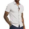 PJ PAUL JONES Camicia da uomo a maniche corte, per il tempo libero, vestibilità normale, non necessita di stiratura, bianco, XXL